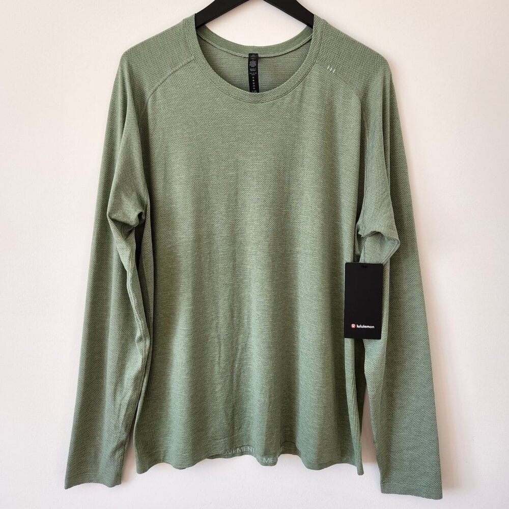 NWT LULULEMON SVBL/CEDG Green Metal Vent Tech LS 2.0 Top Shirt Men's XXL